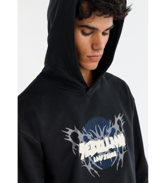 Lois Jeans Luvtröja med tribalgrafik svart