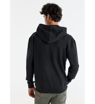 Lois Jeans Luvtröja med tribalgrafik svart