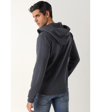 Lois Jeans Grey hooded zip-up sweatshirt with hood