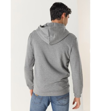 Lois Jeans Grey hooded zip-up sweatshirt with hood