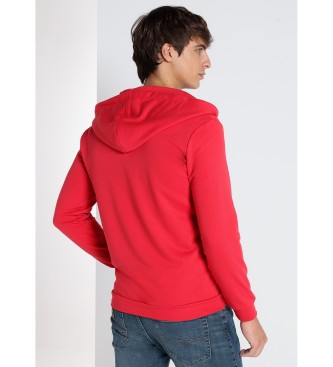 Lois Jeans LOIS JEANS - Zip-up sweatshirt met capuchon rood