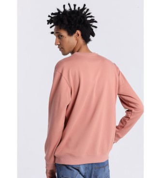 Lois Jeans Sweatshirt med rosa boxkrage
