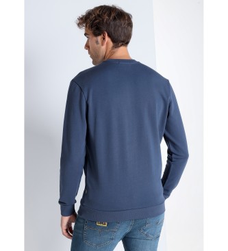 Lois Jeans Sweatshirt med boxkrage i marinbl
