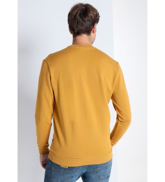 Lois Jeans Mustard sweatshirt med rund halsringning
