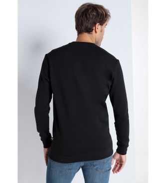 Lois Jeans Svart sweatshirt med rund halsringning