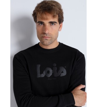 Lois Jeans LOIS JEANS - Sweatshirt preta com gola box