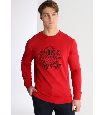 Lois Jeans Sudadera grfica heraldica rojo