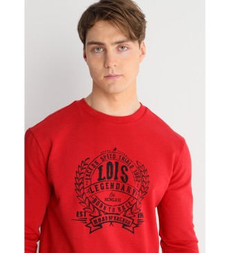 Lois Jeans Sudadera grfica heraldica rojo