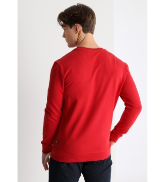 Lois Jeans Sudadera grfica heraldica rojo