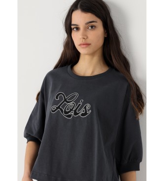 Lois Jeans Sweat-shirt noir  manches chauve-souris