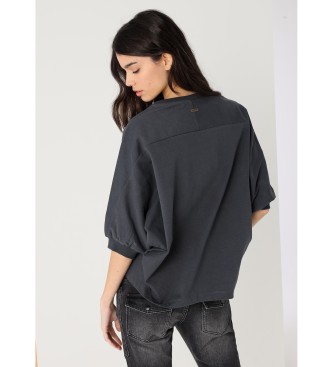 Lois Jeans Sweat-shirt noir  manches chauve-souris
