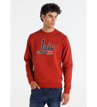 Lois Jeans Rood vintage logo sweatshirt