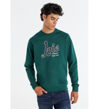 Lois Jeans Grn sweatshirt med vintage-logo