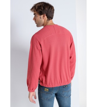 Lois Jeans Pink 3D embroidered sweatshirt