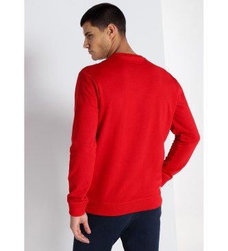 Lois Jeans Sweatshirt graphique avec col en forme de bote rouge
