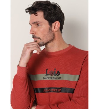 Lois Jeans Burgundy jacquard sweatshirt