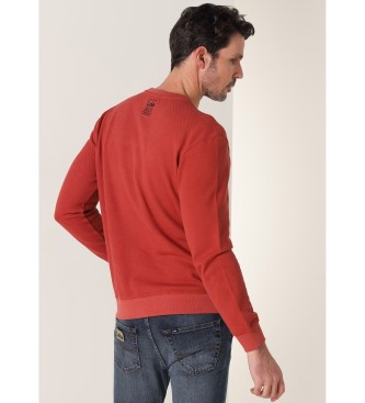 Lois Jeans Burgundy jacquard sweatshirt