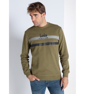 Lois Jeans Jaquard-sweatshirt med grafisk bokskrave grn