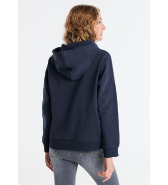 Lois Jeans Sweatshirt Kanguro com lantejoulas em azul-marinho