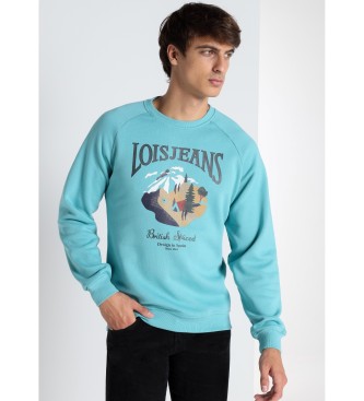 Lois Jeans Sweatshirt sleeve rangla box collar Graphica Illustration