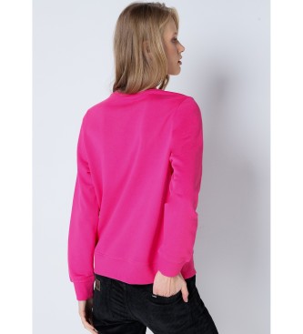Lois Jeans Sweater met pofprint roze