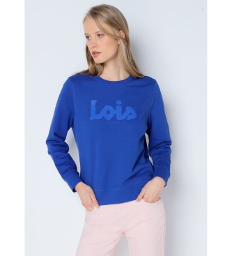 Lois Jeans Bluza z nadrukiem puff niebieska