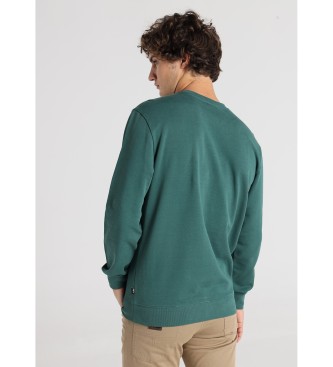 Lois Jeans Felpa con cappuccio grafica verde Elite