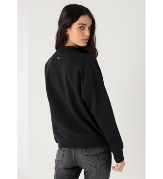 Lois Jeans Sweat graphique sans capuche noir