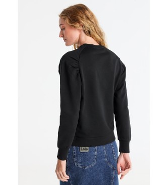 Lois Jeans Sweatshirt sem capuz com mangas raglan preta
