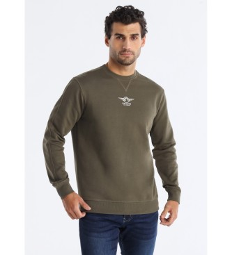 Lois Jeans Sweatshirt Fusion Vulkanisch groen