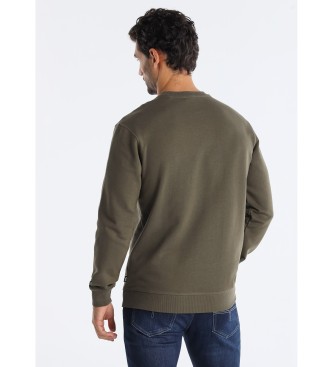 Lois Jeans Sweatshirt Fusion Vulkanisch groen
