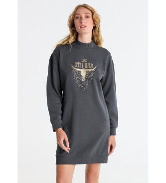 Lois Jeans Grijze Western-jurk