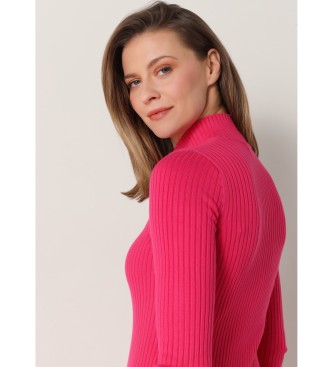 Lois Jeans Robe midi en tricot rose