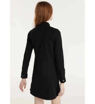 Lois Jeans Vestido curto de ganga com lavagem preta