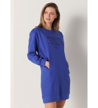 Lois Jeans Sweatshirt dress with blue glitter print