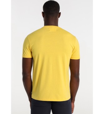Lois Jeans Camiseta Liquid Cotton Bordada amarillo