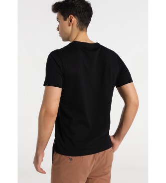 Lois T-shirt Short Sleeve V-neck Logo black