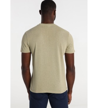 Lois Short Sleeve Peak Collar T-Shirt Green Blend