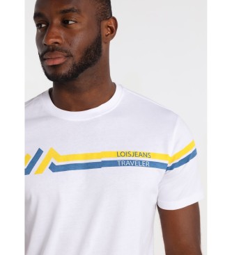 Lois Short Sleeve T-shirt Graphic Stripes white