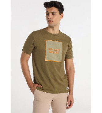 Lois T-shirt à manches courtes avec graphique sur la poitrine vert