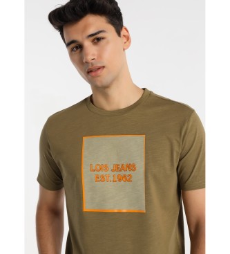 Lois T-shirt à manches courtes avec graphique sur la poitrine vert