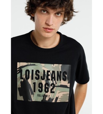 Lois T-Shirt Short Sleeve Graphic Chest Fall Supply black