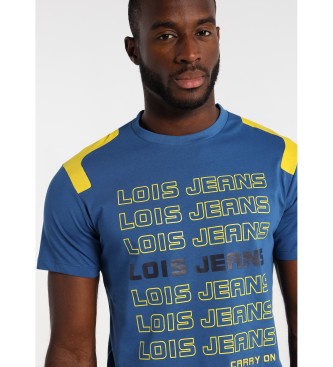 Lois T-shirt à manches courtes Pieces Shoulder blue