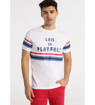Lois Jeans Playfull Kurzarm-T-Shirt wei