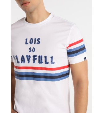 Lois Jeans Playfull Kurzarm-T-Shirt wei