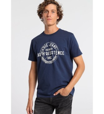 Lois T-shirt a maniche corte con grafica blu scuro