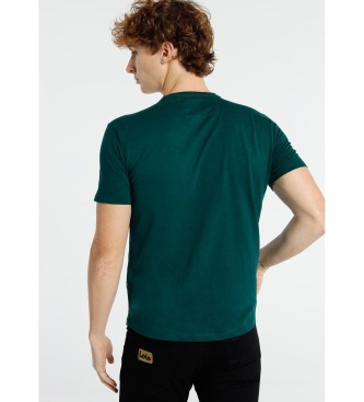 Lois T-Shirt à manches courtes Slub avec graphique vert