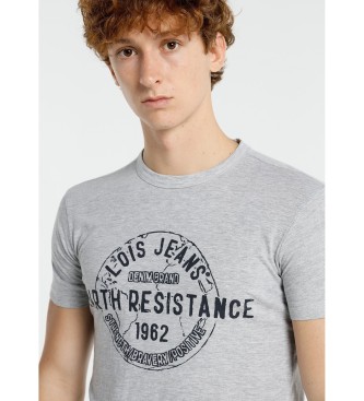 Lois T-shirt con grafica a maniche corte grigia