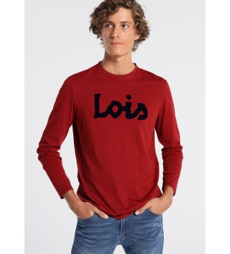 Lois Jeans T-shirt  manches longues Lois Flock rouge