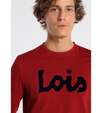 Lois Jeans Lois Flock Long Sleeve T-shirt red